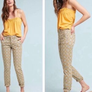 Anthropologie embroidered chino size 27